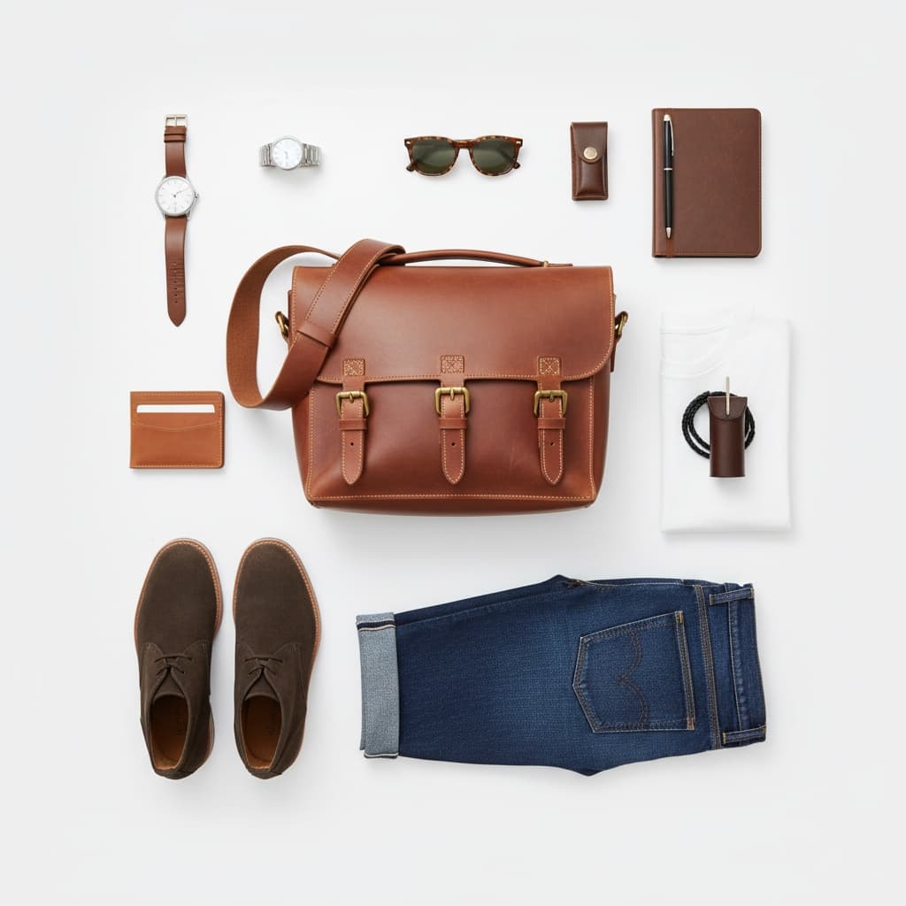 flat lay white background 64506027