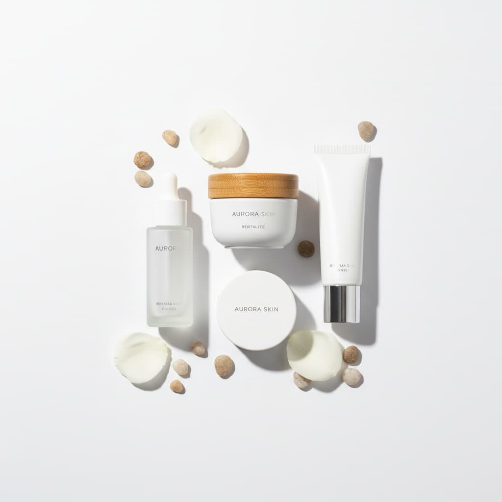 flat lay white background 76055893