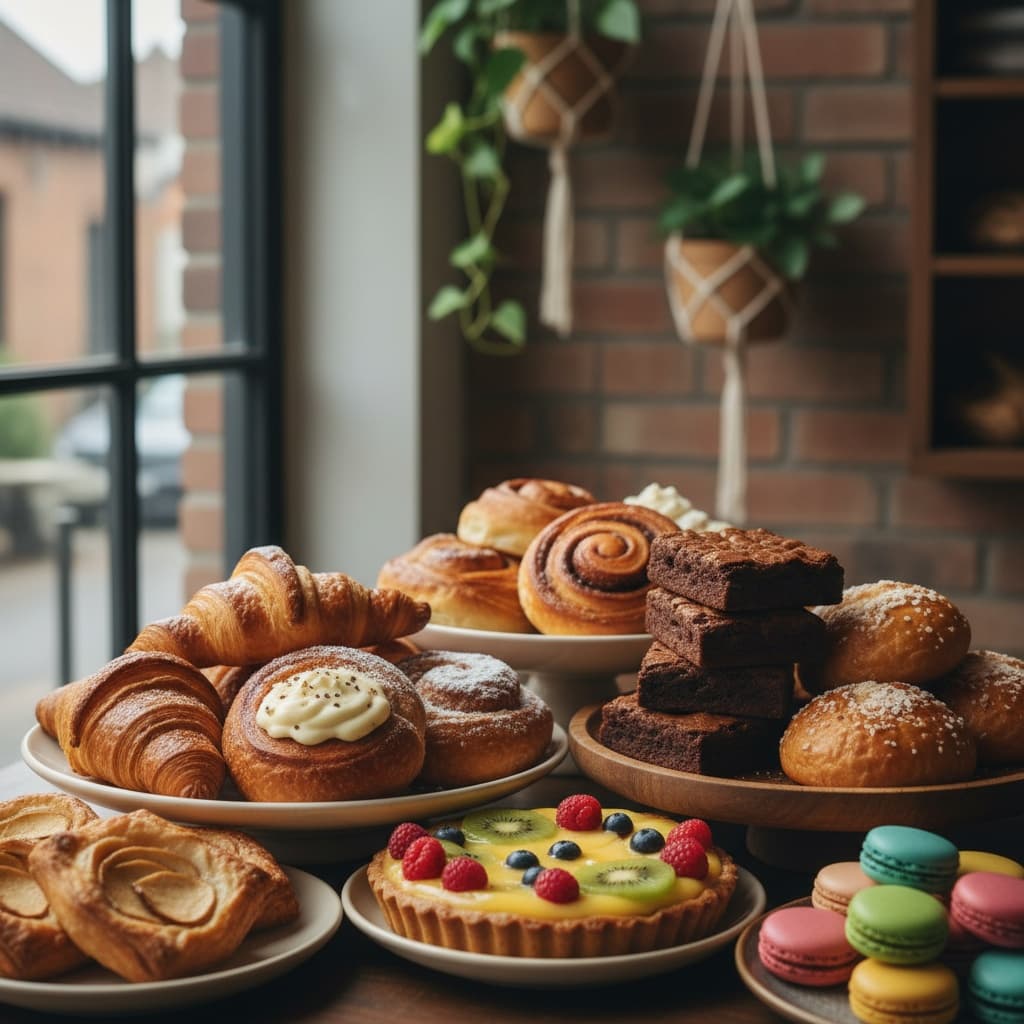 fresh pastry display 44796814