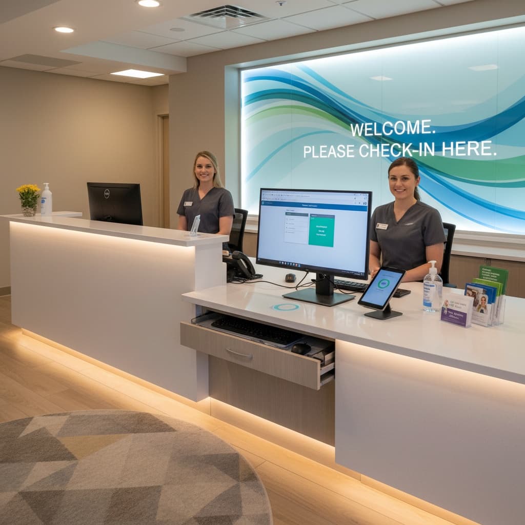 front desk close up 65490024