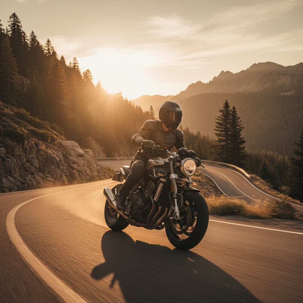 golden hour mountain road 48974155