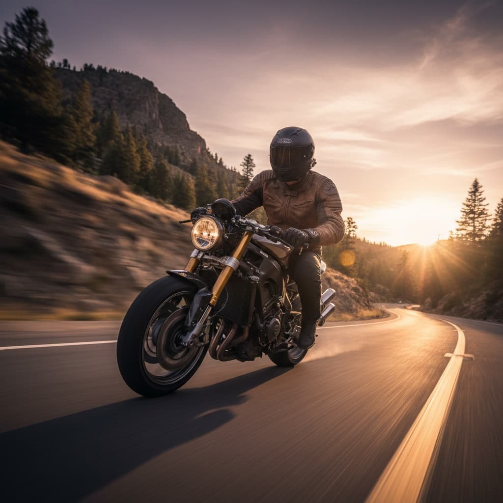 golden hour mountain road 90297551