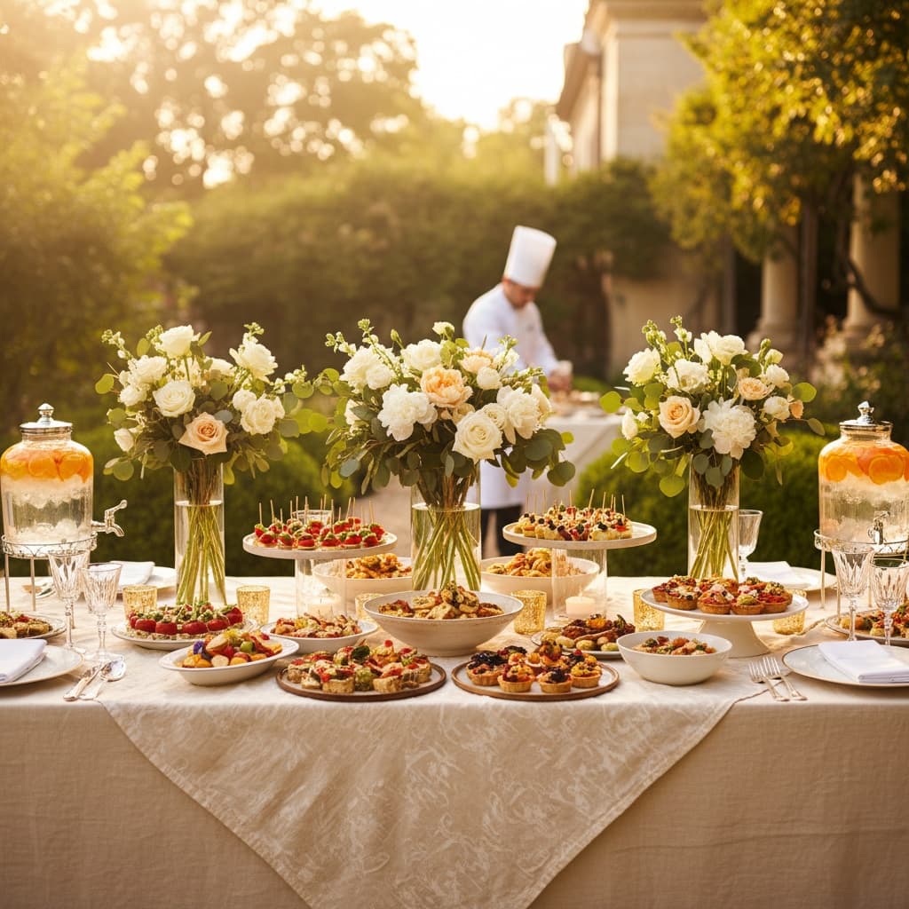 golden hour outdoor catering 79082570