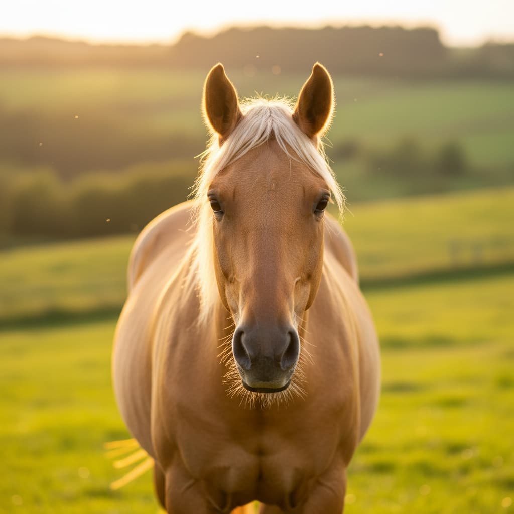 golden hour pasture portrait 50461092