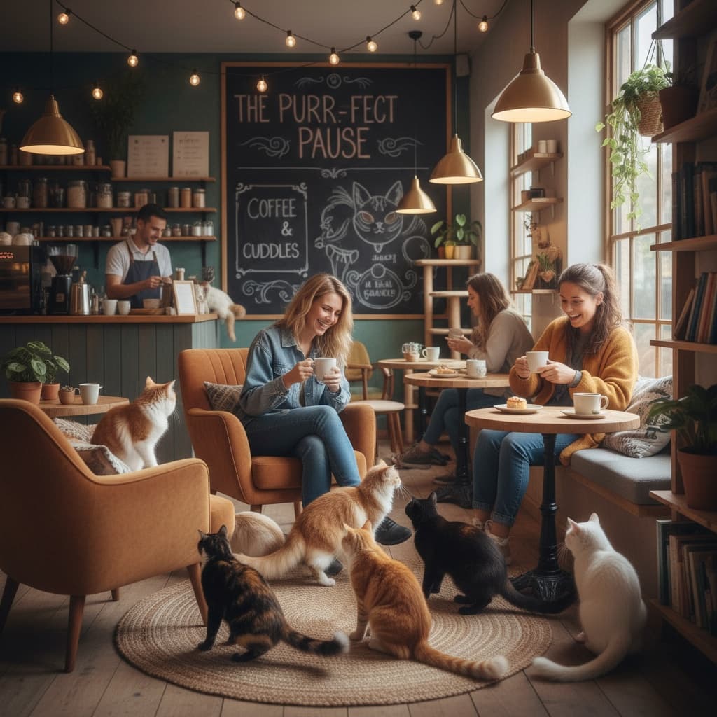 group cats social scene 25560411