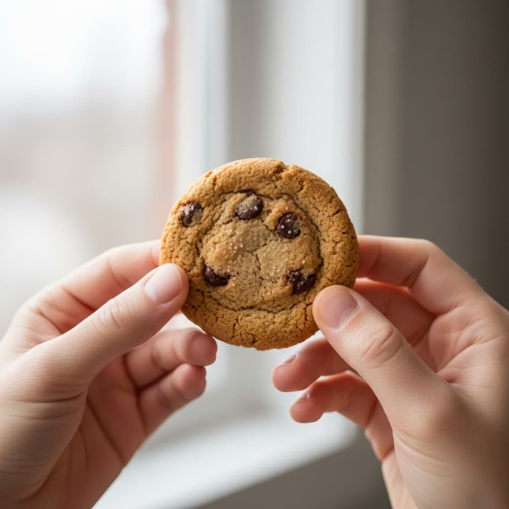 hand holding cookie 55855741