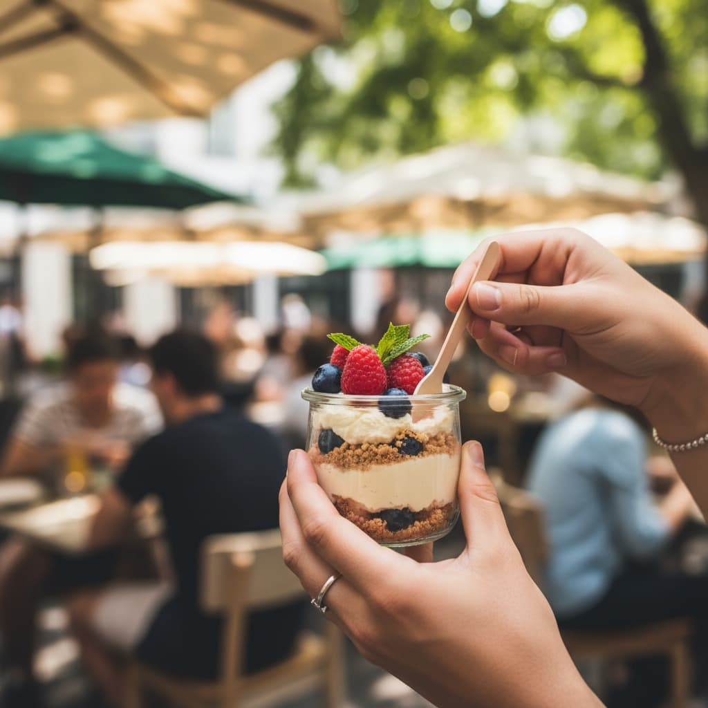 hands holding dessert 40661002