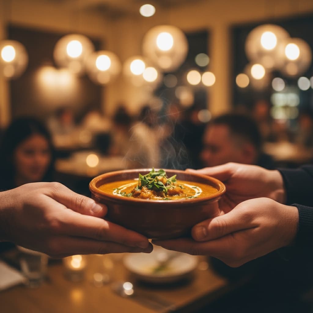 hands holding dish 49847695