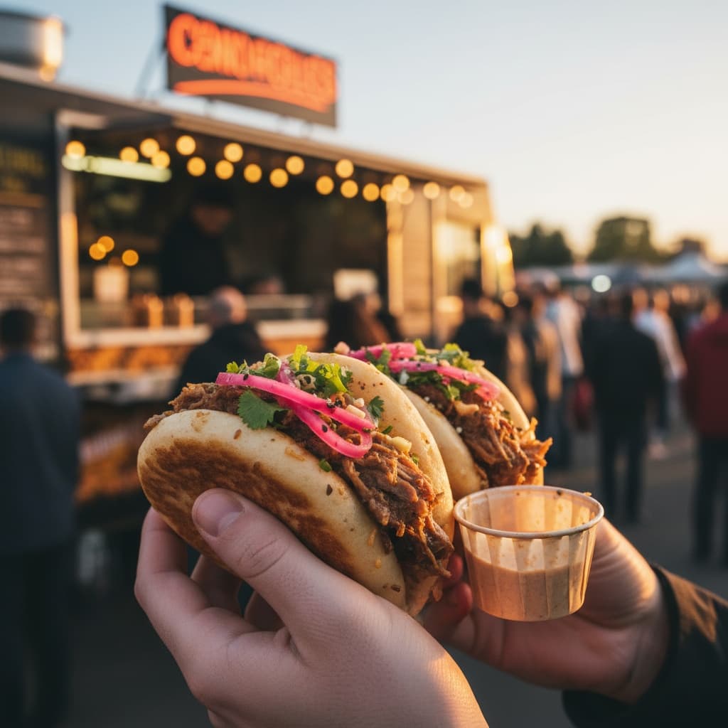 hands holding street food 63138993