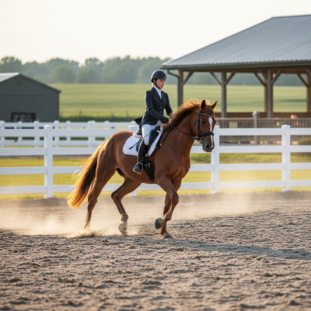 horse arena action shot 63458451