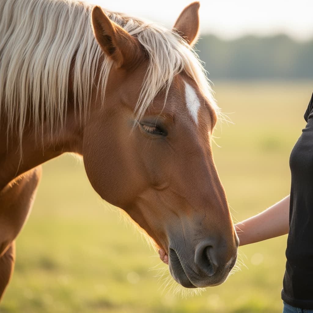 horse bonding moment nuzzle 44713345