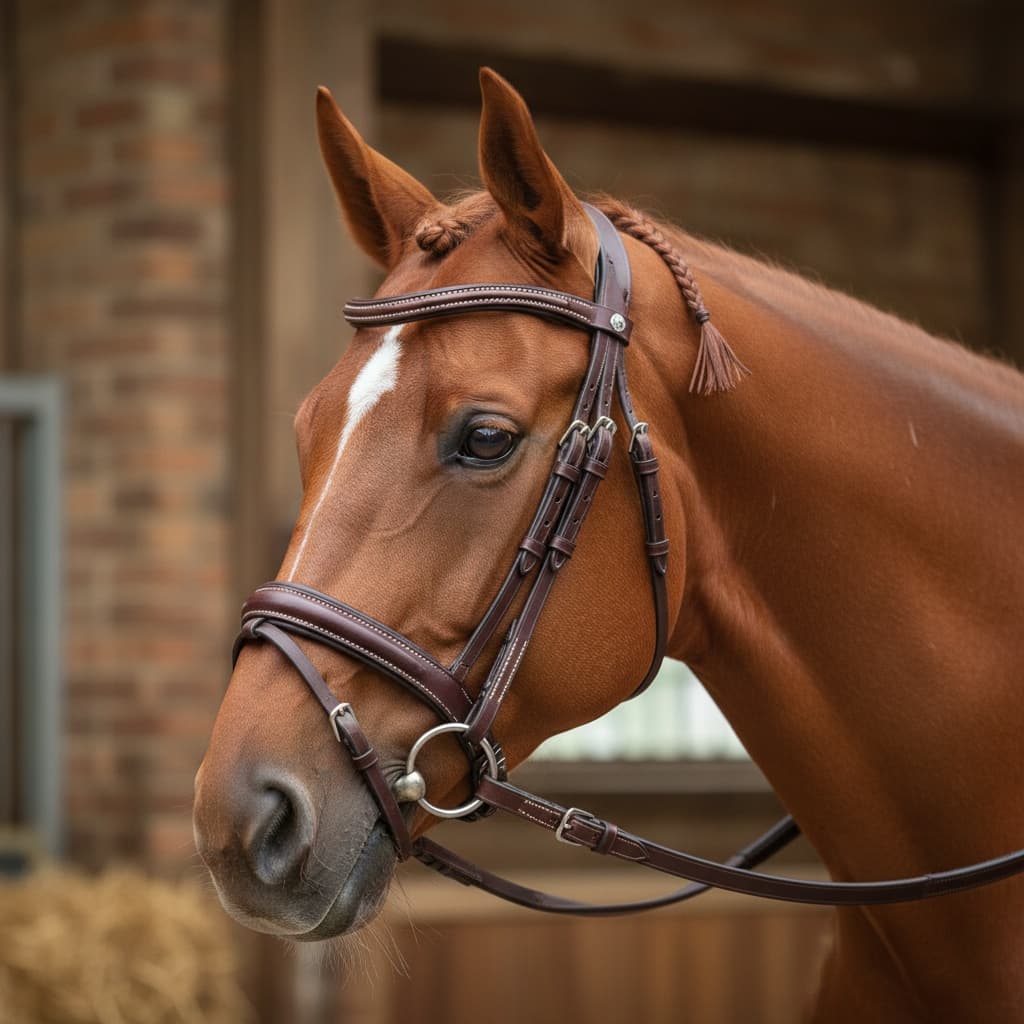 horse close up tack detail 95916616