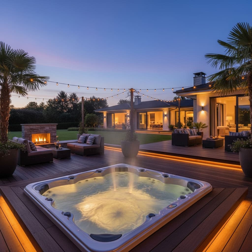 hot tub evening glow 20102753