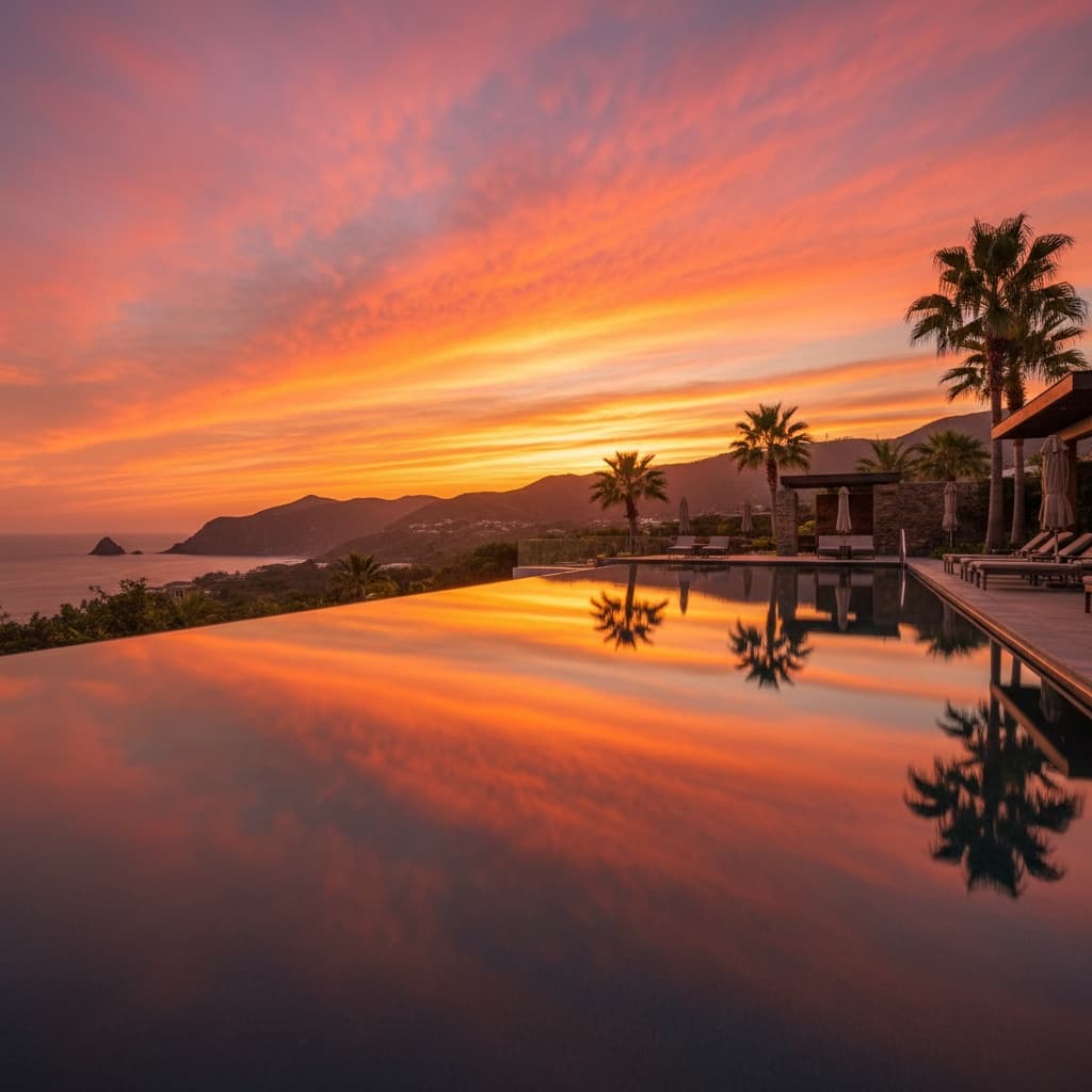 infinity edge sunset view 31325392