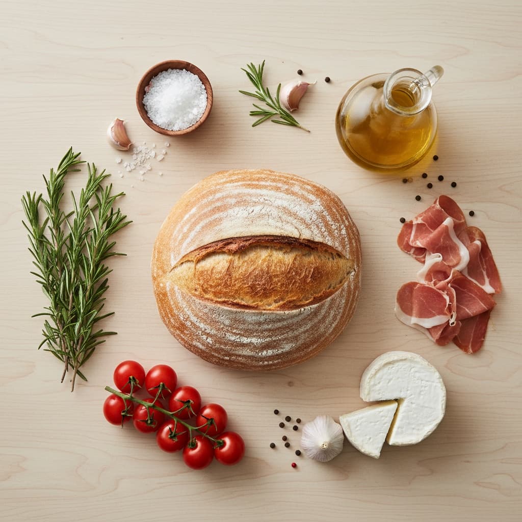ingredients flat lay scene 51900598
