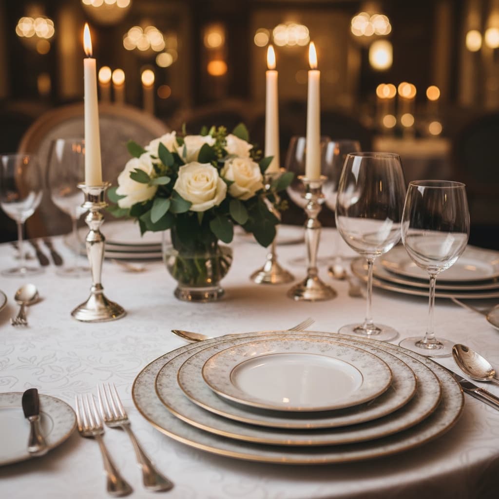 intimate table setting closeup 97080429