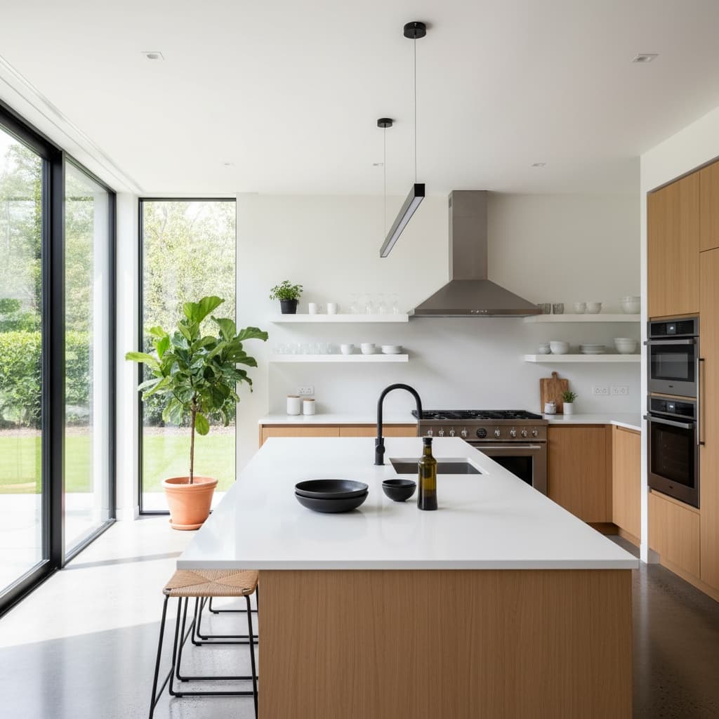 kitchen bright clean overhead 23088804