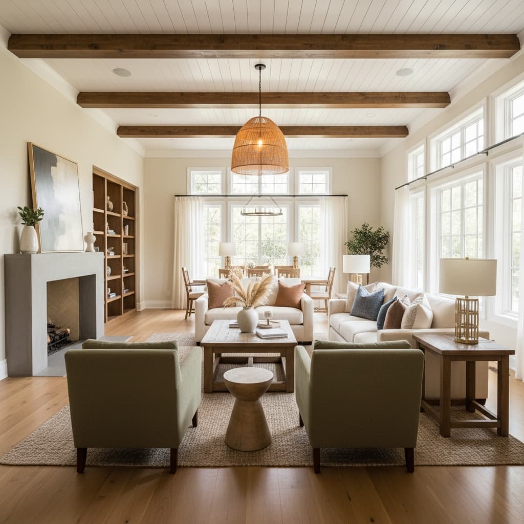 living room bright inviting 79640295