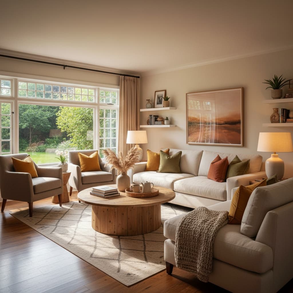 living room warm inviting 46770606