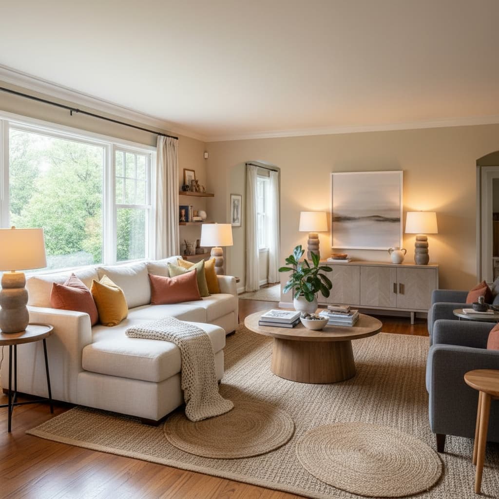 living room warm inviting 65884533