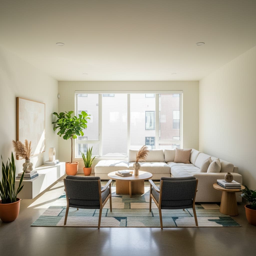 living room wide angle 87493786