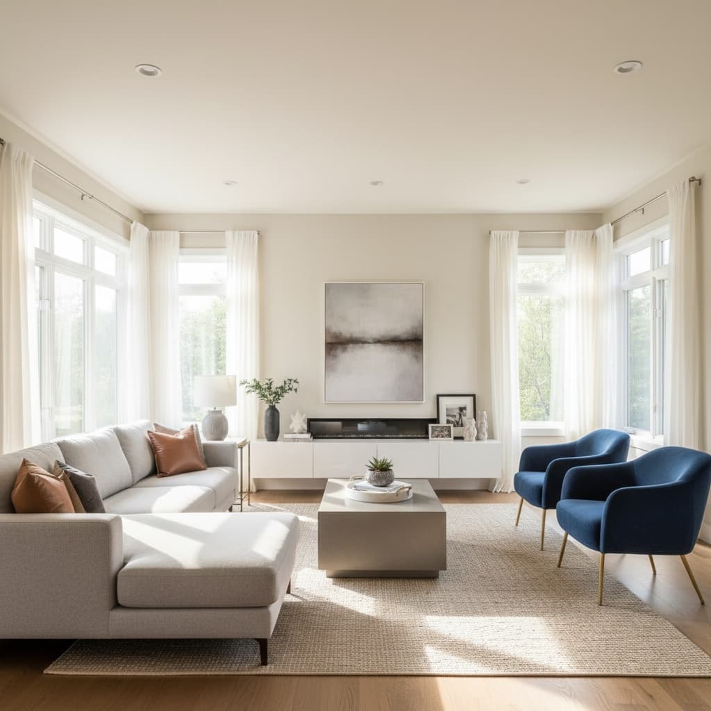 living room wide angle bright 16430707