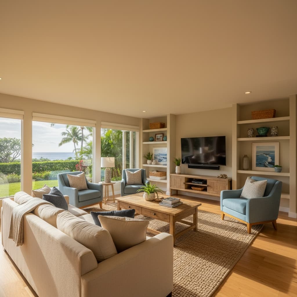 living room wide angle bright 48303576