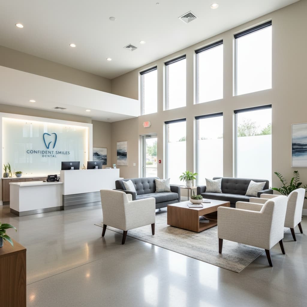 modern reception area wide 67929049