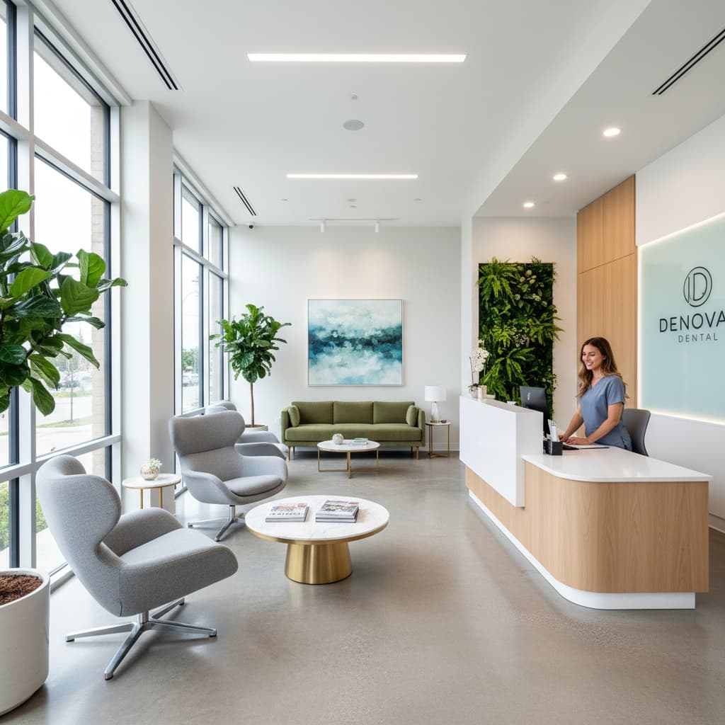 modern reception area wide 79913140