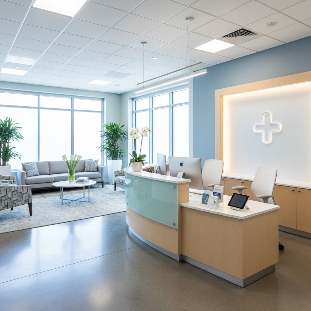 modern reception desk wide 17932177