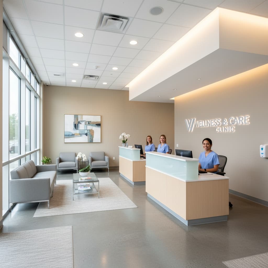 modern reception desk wide 82910672