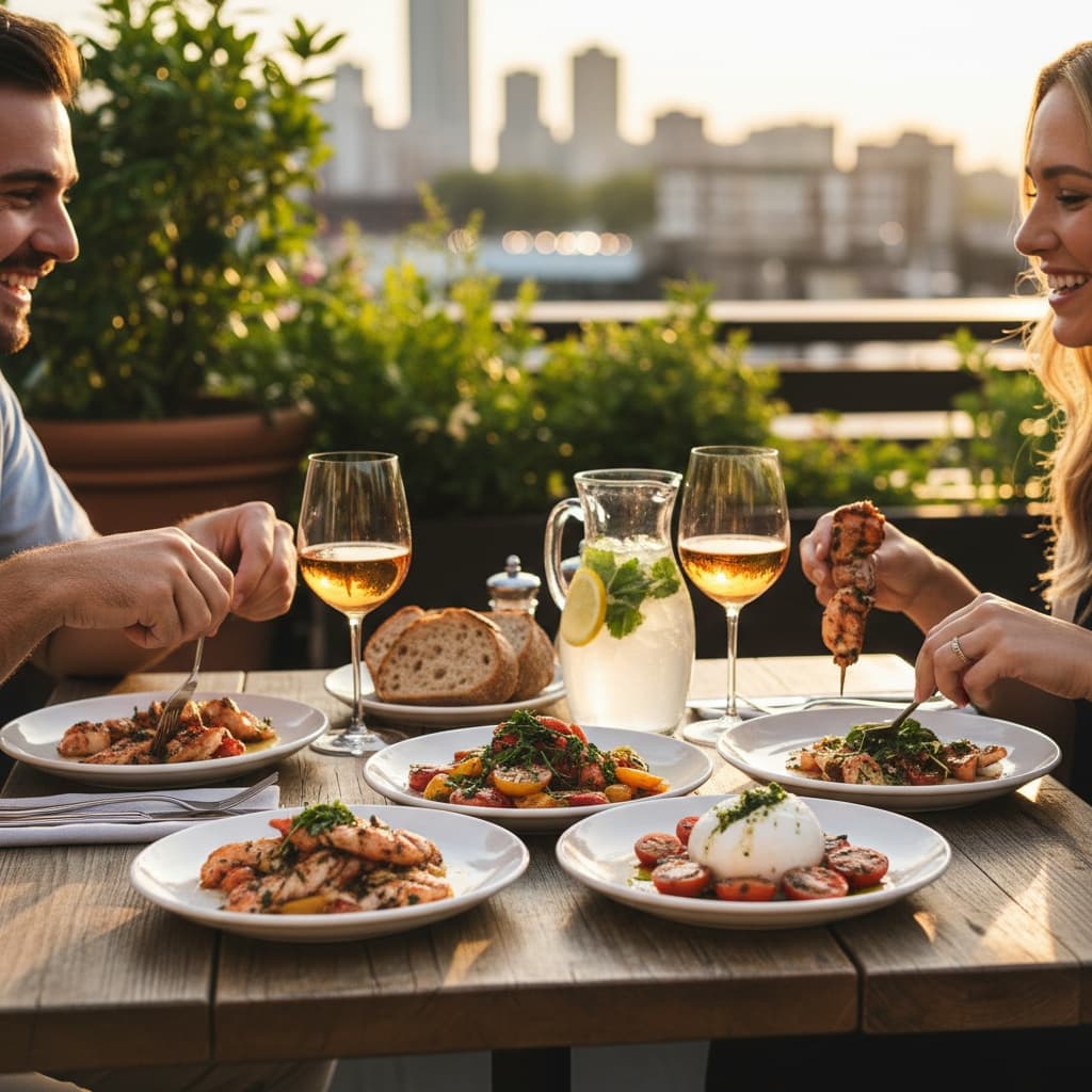 outdoor patio golden hour 22028151