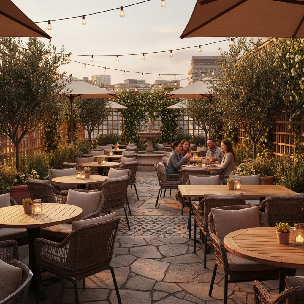 outdoor patio seating 49036302