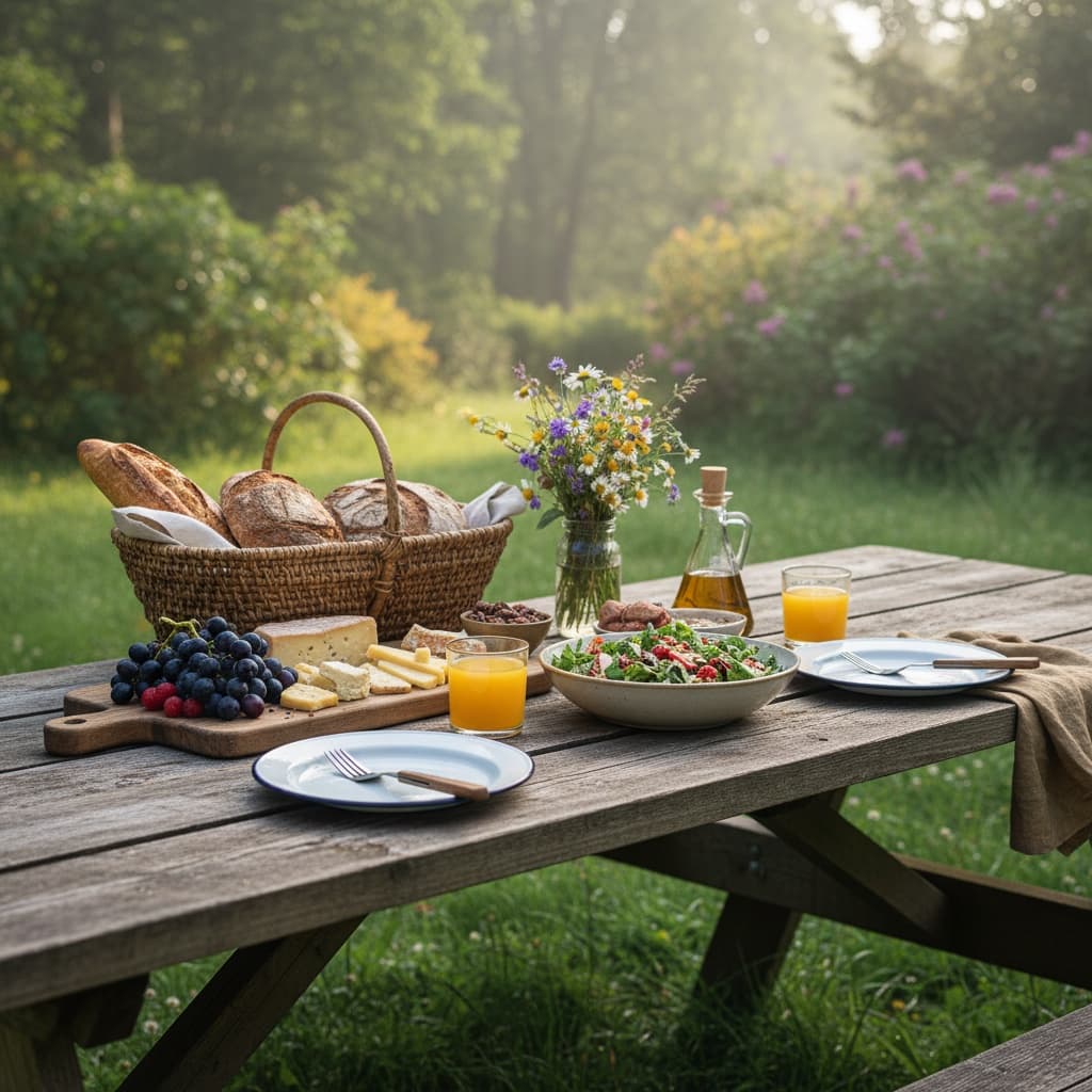 outdoor picnic setting 27724991