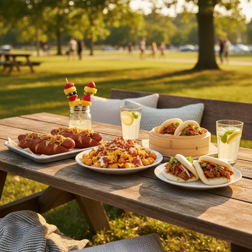 outdoor picnic table setting 19790501