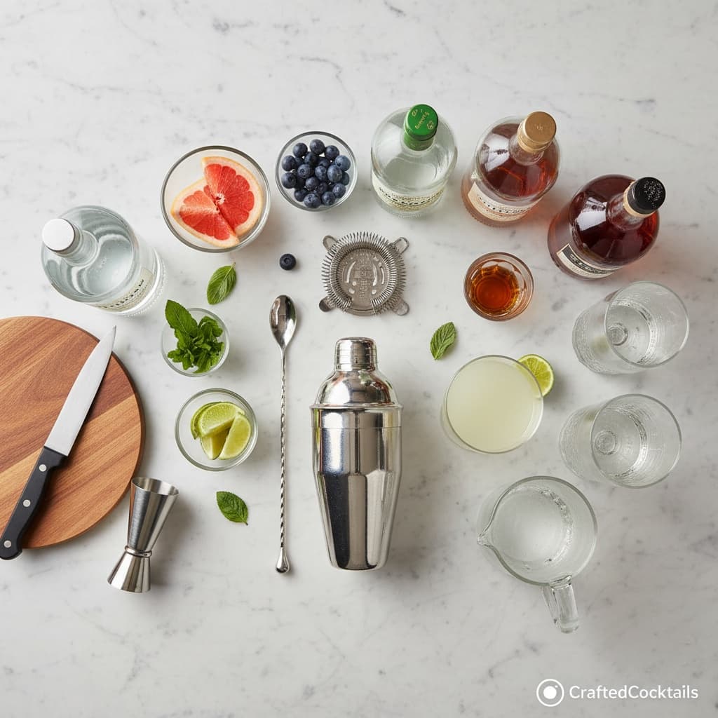 overhead bar flatlay 21274007