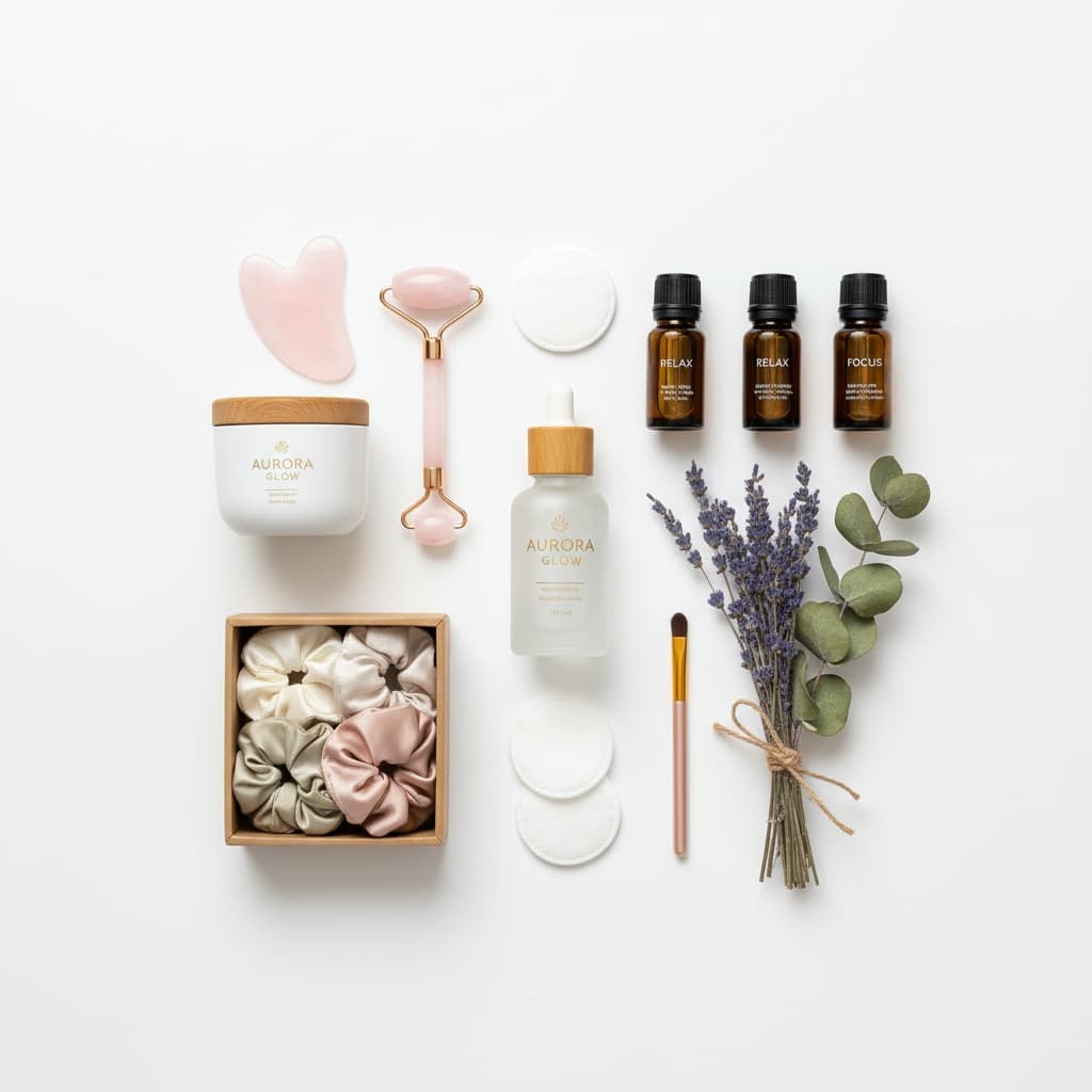 overhead flat lay white 16223417