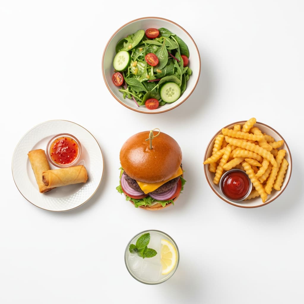 overhead flat lay white 30582766