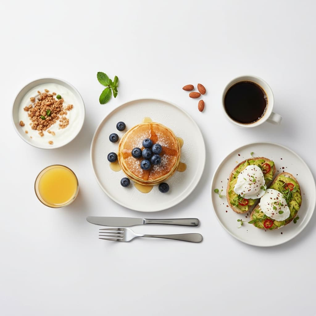 overhead flat lay white 37707396
