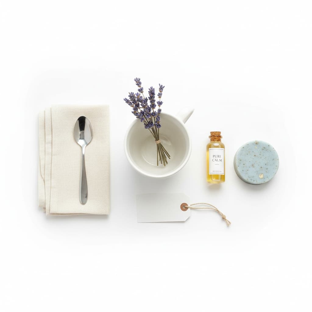 overhead flat lay white 68319291