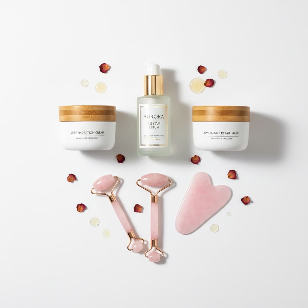 overhead flat lay white 77062721