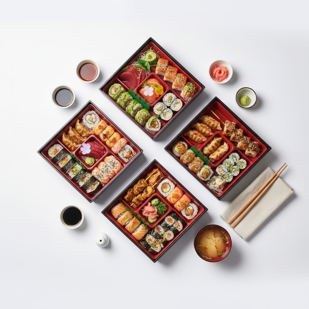overhead flat lay white 91658056