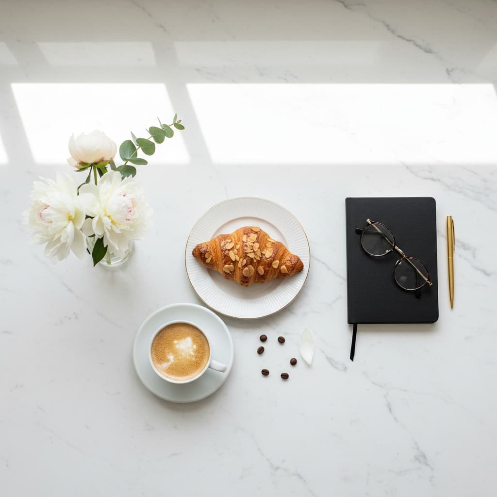 overhead flatlay bright 42216576