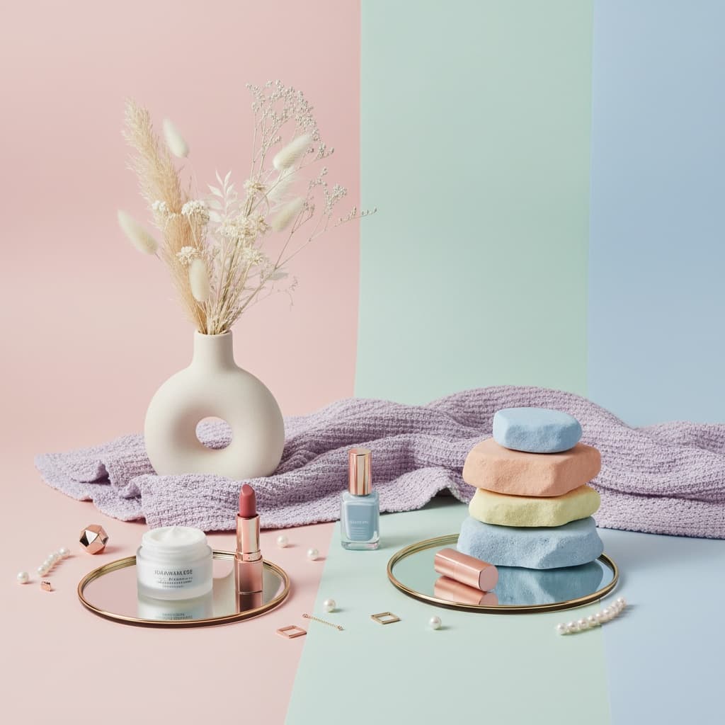 pastel backdrop styled 46183837