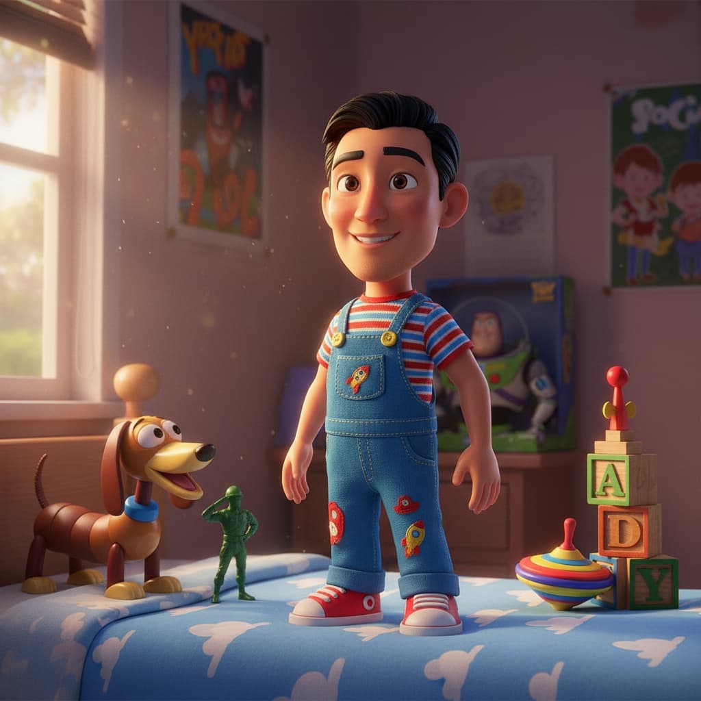 petite asian man toy story andy room setting 18744336