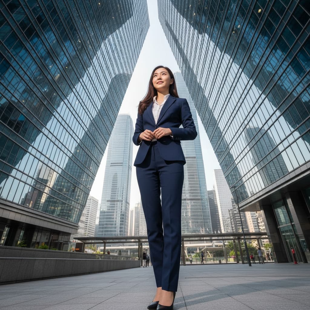 petite asian woman central financial district 67490009