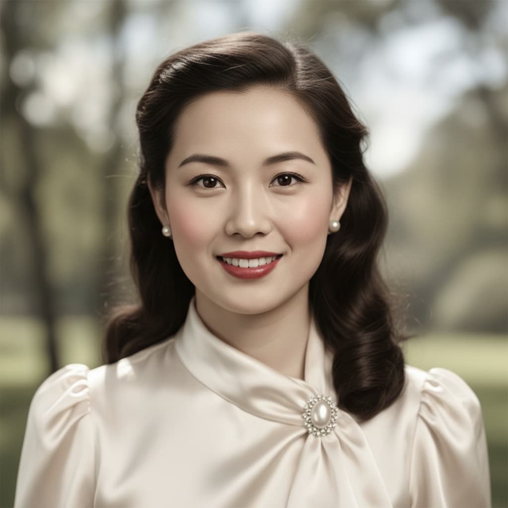 petite asian woman military sweetheart portrait 45455526