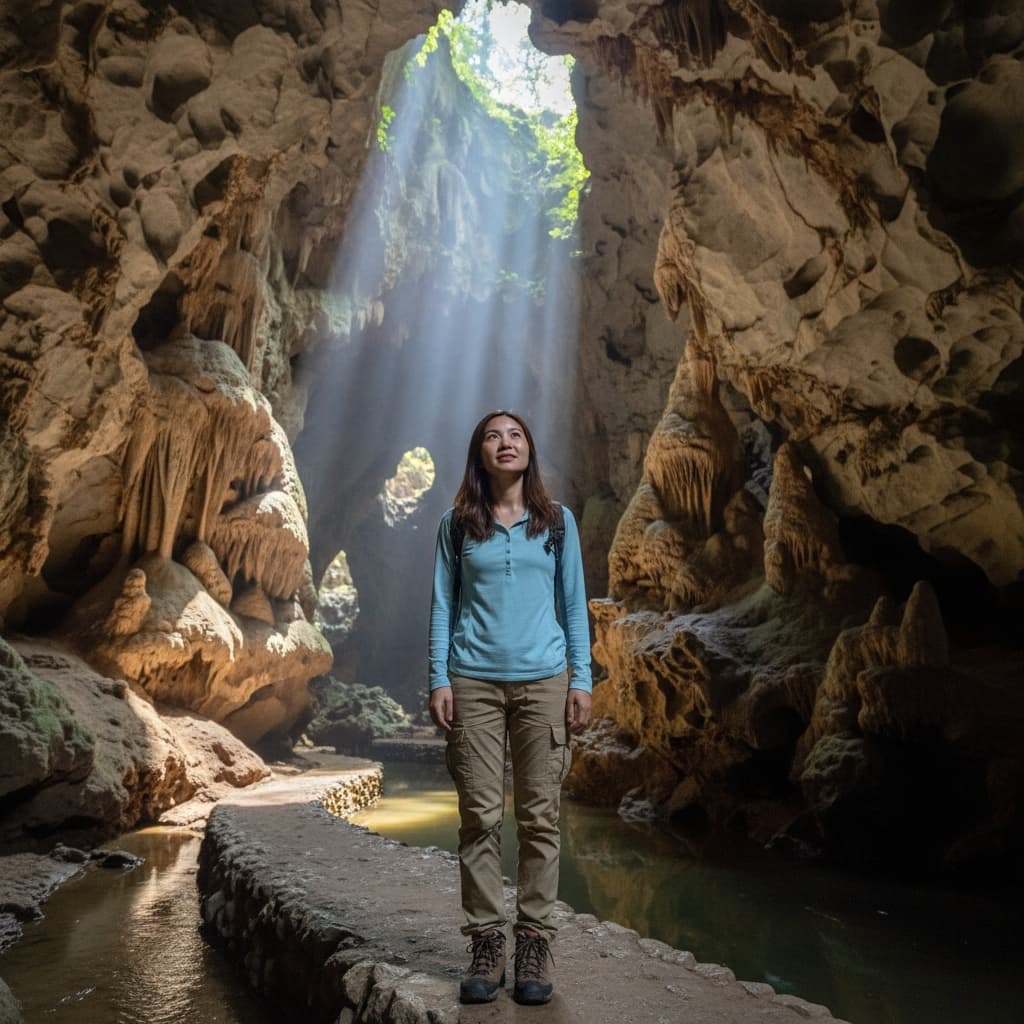 petite asian woman phong nha cave adventure 23802187