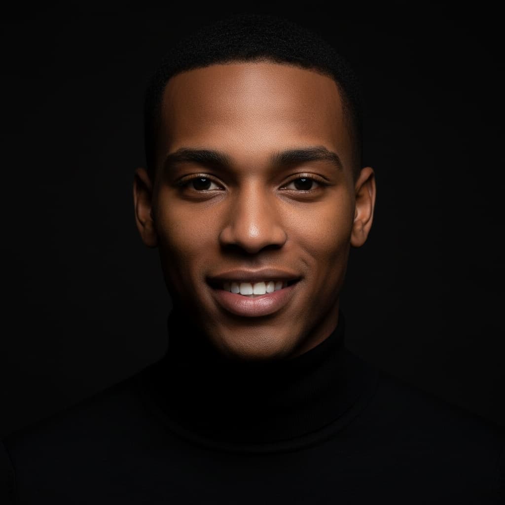 petite black man black backdrop dramatic 88900348