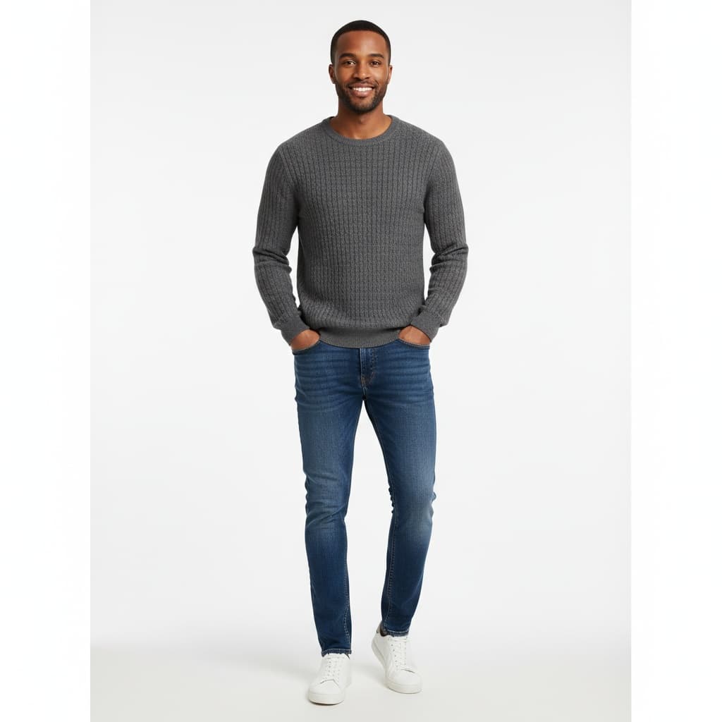 petite black man white background full body 13603134